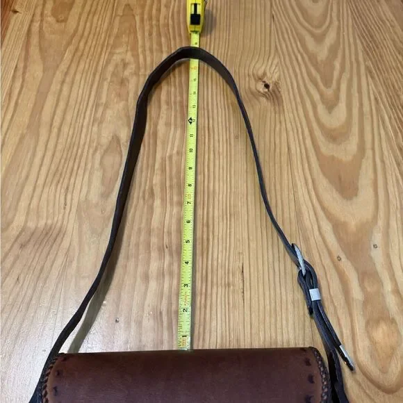 Vintage Handmade Tooled Leather Eagle Bird Saddlebag Shoulder Purse Western - Picture 6 of 16